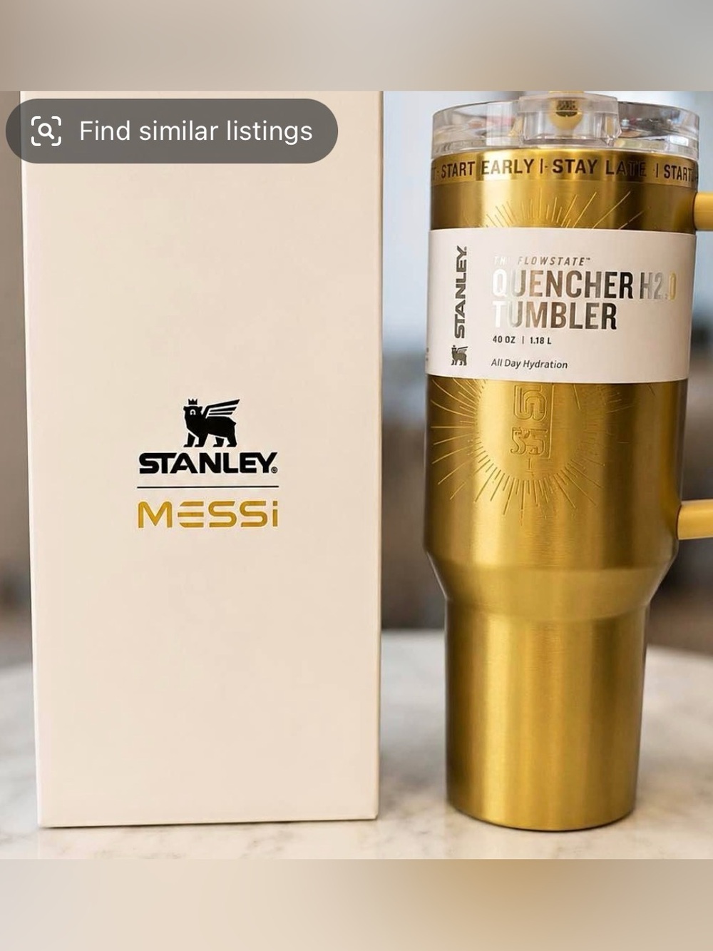 💓🐐 Messi x Stanley 40oz Quencher ProTour Tumbler flowstate tumbler water bottle